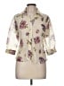 DressBarn Floral Ivory 3/4 Sleeve Blouse Size M (estimated) - photo 1