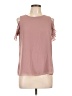 Q&A 100% Polyester Pink Short Sleeve Top Size L - photo 1