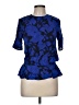 Baum Und Pferdgarten 100% Viscose Floral Blue Short Sleeve Blouse Size M - photo 1