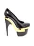 Versace Black Leather Platform Pumps Size EU (IT) 39 / US 9 - photo 1