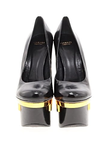 Versace Leather Platform Pumps (view 2)