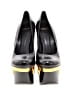 Versace Black Leather Platform Pumps Size EU (IT) 39 / US 9 - photo 2