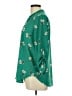 Lush 100% Polyester Green 3/4 Sleeve Blouse Size L - photo 5