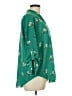 Lush 100% Polyester Green 3/4 Sleeve Blouse Size L - photo 4