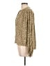 Faherty 100% Viscose Floral Gold Long Sleeve Blouse Size L - photo 5