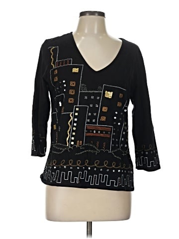 Hearts of Palm Woman 3/4 Sleeve Top (view 1)