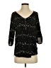 Tempted Black 3/4 Sleeve Blouse Size S - photo 1