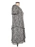 Connected Apparel 100% Polyester Print Gray Casual Dress Size 10 (petite) - photo 4