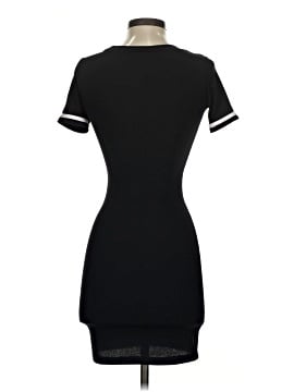 h&m black dress short sleeve H&M divided LBD black lace fitted short sleeve mini dress. XS