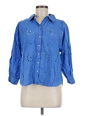 Forever That Girl for Anthropologie 3/4 Sleeve Button-Down Shirt (view 1)
