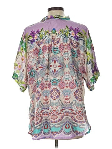Johnny Was 3/4 Sleeve Silk Top (view 2)