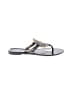 Jack Rogers Silver Flip Flops Size 6 - photo 1