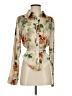 Lilac Floral Ivory Green Long Sleeve Blouse Size S - photo 1