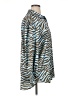 The Drop Animal Print Blue Long Sleeve Blouse Size XL - photo 4