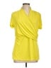 DKNY Yellow Short Sleeve Blouse Size XL - photo 1