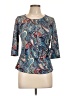Salon Studio by Haband Blue 3/4 Sleeve Blouse Size S - photo 1