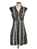 Halston Heritage 100% Polyester Black Gray Casual Dress Size 4 - photo 1