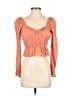 Papaya 100% Polyester Orange Long Sleeve Blouse Size S - photo 1