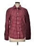 H&M 100% Cotton Checkered-gingham Red Long Sleeve Button-Down Shirt Size L - photo 1