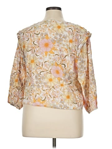 a.n.a. A New Approach 3/4 Sleeve Blouse (view 2)