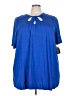 Jessica London Blue Short Sleeve Blouse Size 30 - 32 - photo 1