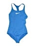Nike Solid Blue One Piece Swimsuit Size L - photo 1