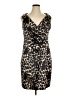 Connected Apparel 100% Polyester Animal Print Black Cocktail Dress Size 16 - photo 1