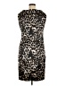Connected Apparel 100% Polyester Animal Print Black Cocktail Dress Size 16 - photo 2