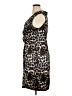 Connected Apparel 100% Polyester Animal Print Black Cocktail Dress Size 16 - photo 5