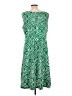 Unbranded Print Green Casual Dress Size L (tall) - photo 2