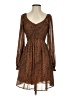 Newbury Kustom 100% Polyester Animal Print Brown Cocktail Dress Size S - photo 1
