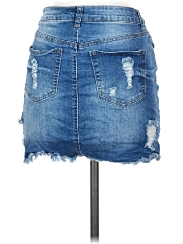 Wax Jean Denim Skirt (view 2)