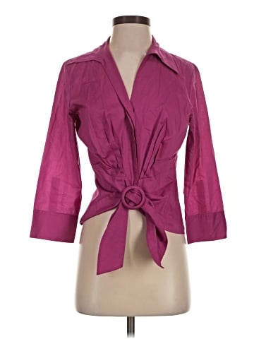 Lafayette 148 New York 3/4 Sleeve Button-Down Shirt (view 1)