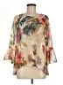 bryn WALKER 100% Polyester Tan 3/4 Sleeve Blouse Size M - photo 1