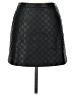 Bebe Argyle Black Faux Leather Skirt Size L (estimated) - photo 2