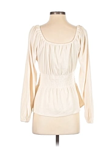 Madewell Plush Square-Neck Smocked Top (view 2)
