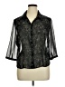Croft & Barrow Black 3/4 Sleeve Blouse Size XL - photo 1