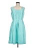 JM Studio 100% Polyester Solid Teal Casual Dress Size 8 - photo 1