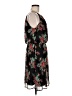 Tacera 100% Polyester Tropical Floral Black Cocktail Dress Size M - photo 4