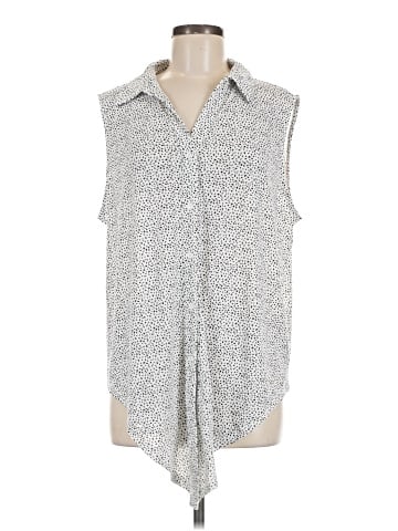Adrianna Papell Sleeveless Button-Down Shirt (view 1)