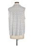 Adrianna Papell Polka Dots Silver Sleeveless Button-Down Shirt Size M (estimated) - photo 2