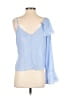 ASOS 100% Polyester Blue 3/4 Sleeve Blouse Size 4 - photo 2