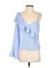 ASOS 100% Polyester Blue 3/4 Sleeve Blouse Size 4 - photo 1