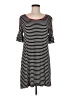 Espresso Stripes Black Casual Dress Size M - photo 1