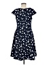 Glamour Polka Dots Blue Casual Dress Size 8 - photo 2