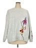 Vince Camuto Floral Gray Pullover Sweater Size 3X - photo 1