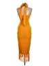 Saylor Orange Cocktail Dress Size S - photo 2