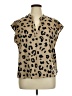 Shein Curve Animal Print Tan Sleeveless Blouse Size 14 Plus (1) - photo 1