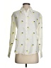 Boden 100% Linen Print Ivory Long Sleeve Blouse Size 2 (petite) - photo 1
