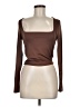 Gaze Brown Long Sleeve Top Size M - photo 1